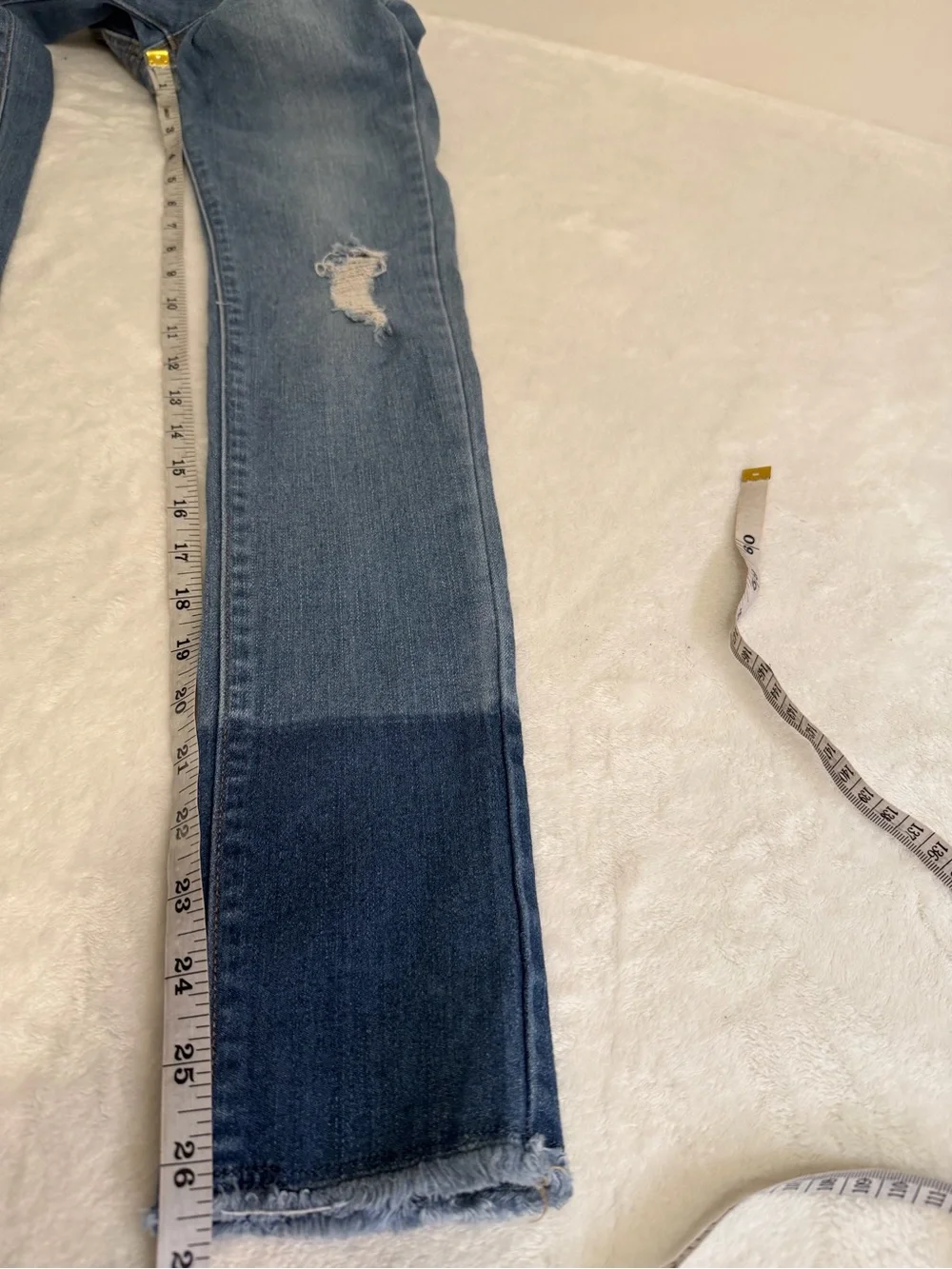 Old Navy Ballerina Jeggings Blue Youth Distressed Two-Tone Size 14